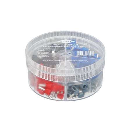 Knipex Insulated Twin Wire Ferrules Assortment Box, 200 Piece