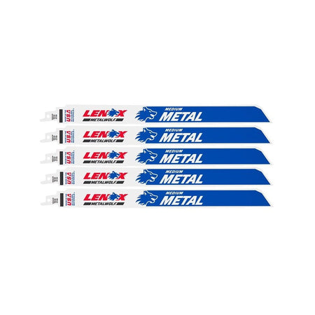 LENOX MetalWolf Wave Edge Reciprocating Saw Blade 305 x 25 x 1.07mm 18 TPI (Pack 5)