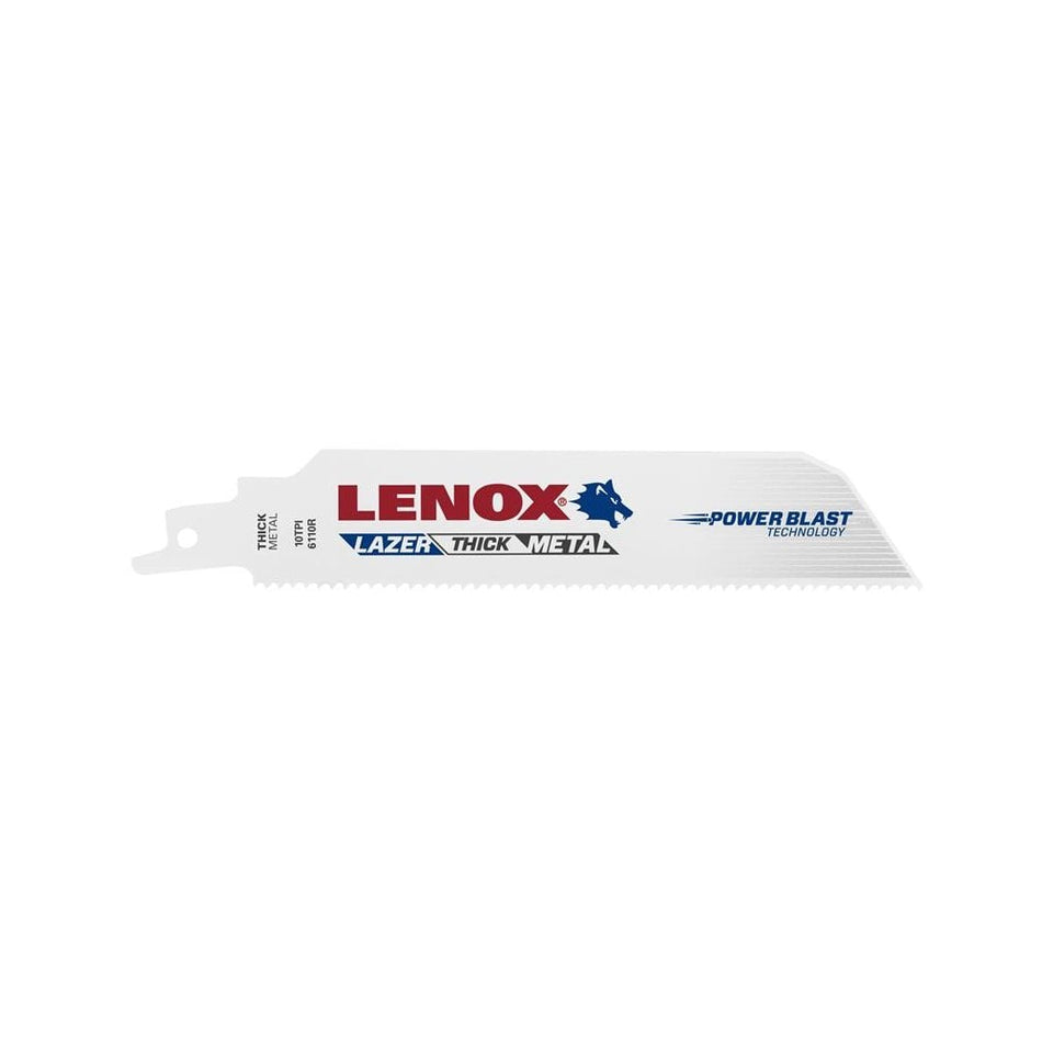 LENOX MetalWolf Wave Edge Reciprocating Saw Blade 152 x 25 x 1.07mm 10 TPI (Pack 5)