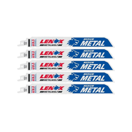 LENOX MetalWolf Wave Edge Reciprocating Saw Blade 229 x 25 x 1.1mm 18 TPI (Pack 5)