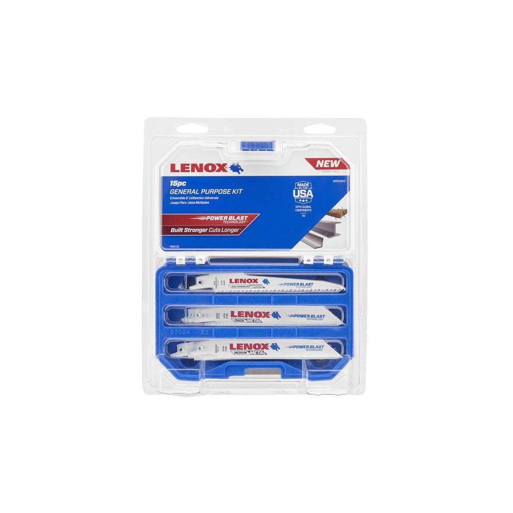 LENOX General Purpose Reciprocating Saw Blade Set, 15 Piece