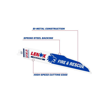 LENOX DemoWolf Reciprocating Saw Blade 229 x 25 x 1.6mm 18 TPI (Pack 5)