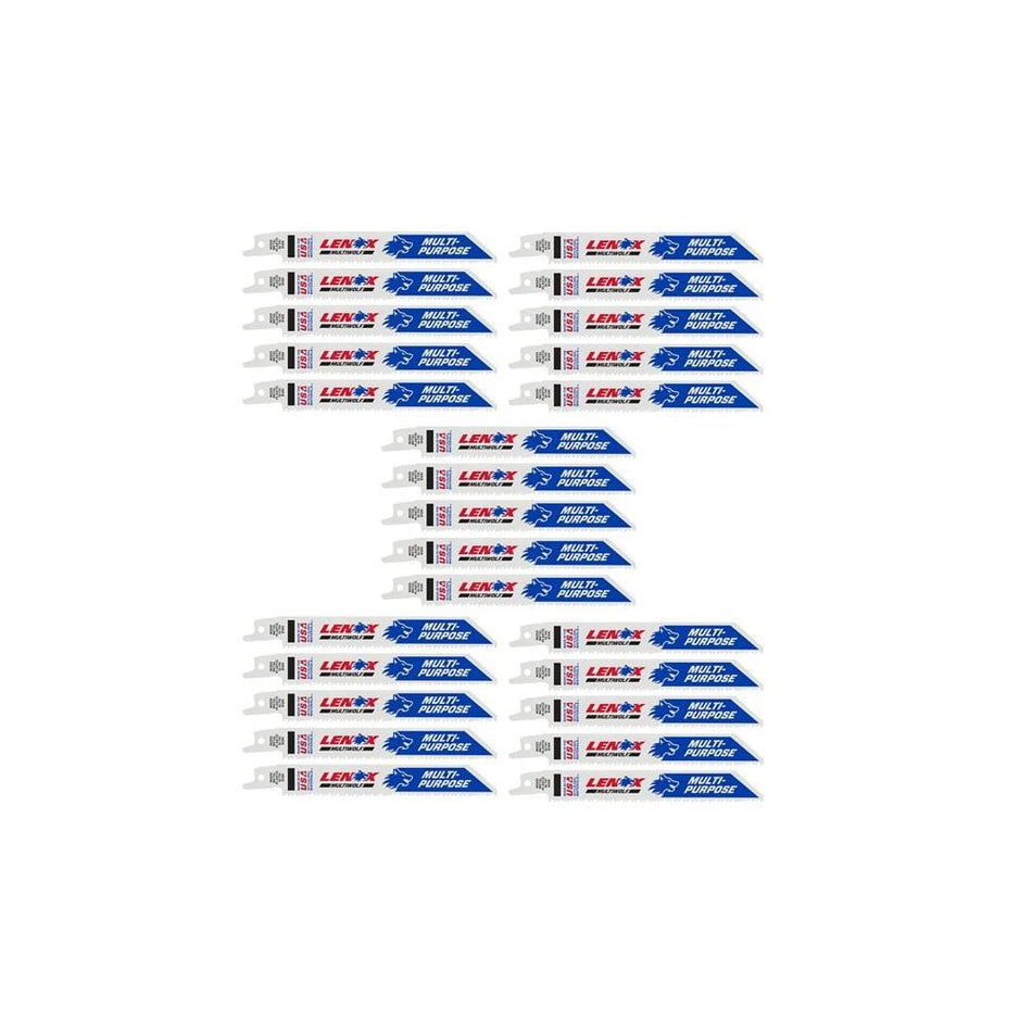 LENOX MultiWolf Wave Edge Reciprocating Saw Blade 152 x 19 x 0.9mm 10 TPI (Pack 25)