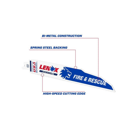 LENOX DemoWolf Reciprocating Saw Blade 229 x 22 x 1.6mm 10 TPI (Pack 25)