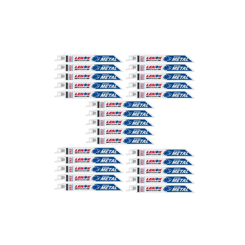 LENOX MetalWolf Wave Edge Reciprocating Saw Blade 152 x 19 x 0.9mm 10 TPI (Pack 25)