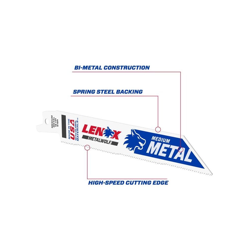 LENOX MetalWolf Wave Edge Reciprocating Saw Blade 152 x 19 x 0.9mm 10 TPI (Pack 25)