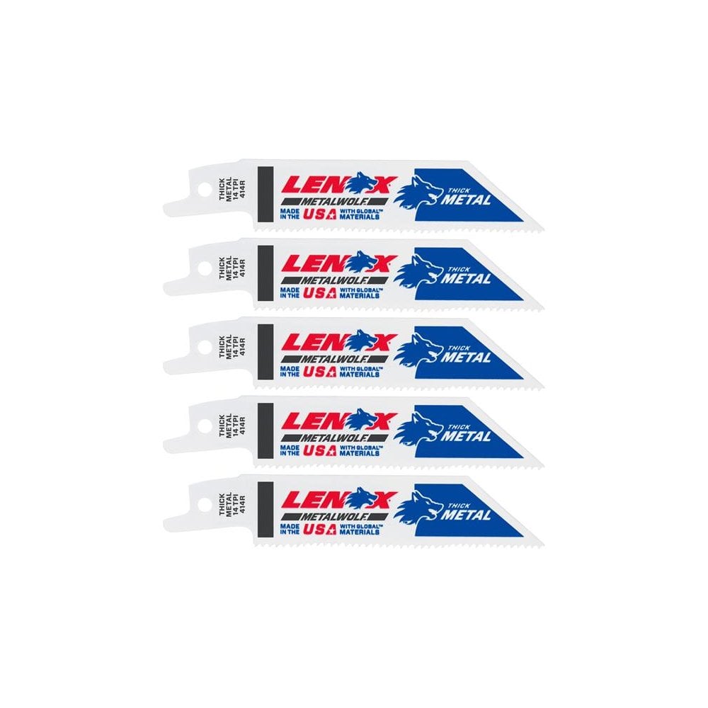 LENOX MetalWolf Wave Edge Reciprocating Saw Blade 102 x 19 x 0.9mm 14 TPI (Pack 5)