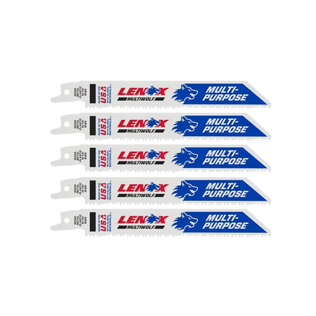 LENOX MultiWolf Wave Edge Reciprocating Saw Blade 152 x 19 x 0.9mm 10 TPI (Pack 5)