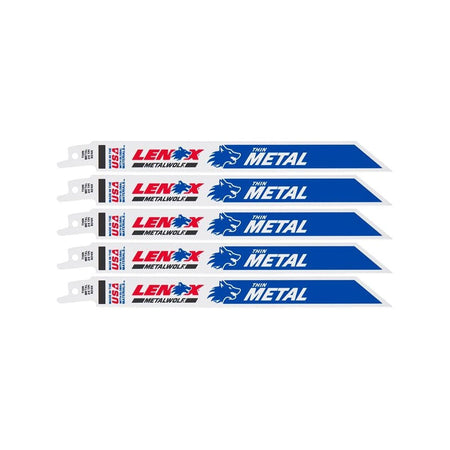 LENOX MetalWolf Wave Edge Reciprocating Saw Blade 203 x 19 x 0.9mm 24 TPI (Pack 5)