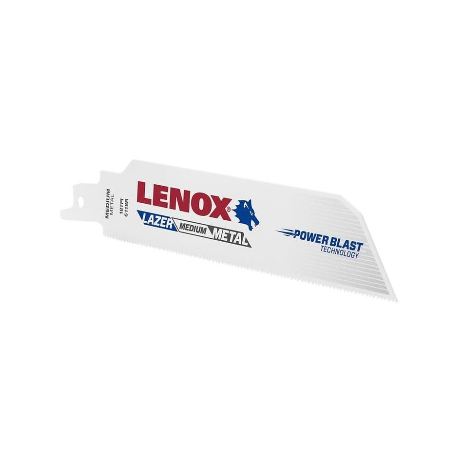 LENOX MetalWolf Wave Edge Reciprocating Saw Blade 152 x 25 x 1.1mm 18 TPI (Pack 5)