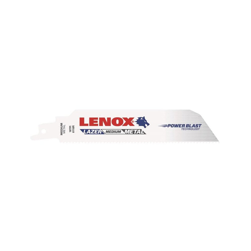 LENOX MetalWolf Wave Edge Reciprocating Saw Blade 152 x 25 x 1.1mm 18 TPI (Pack 5)