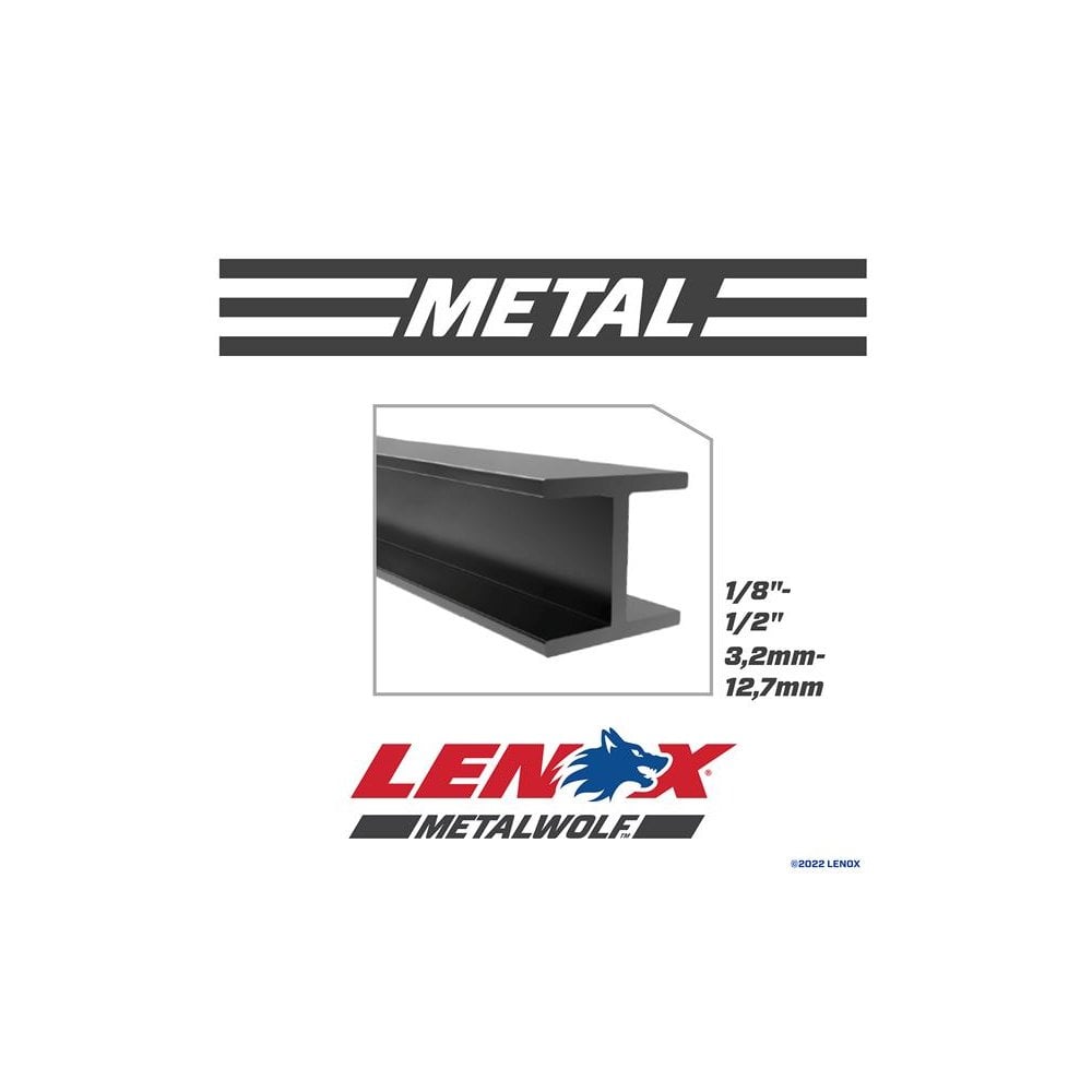 LENOX MetalWolf Wave Edge Reciprocating Saw Blade 305 x 25 x 1.07mm 14 TPI (Pack 25)