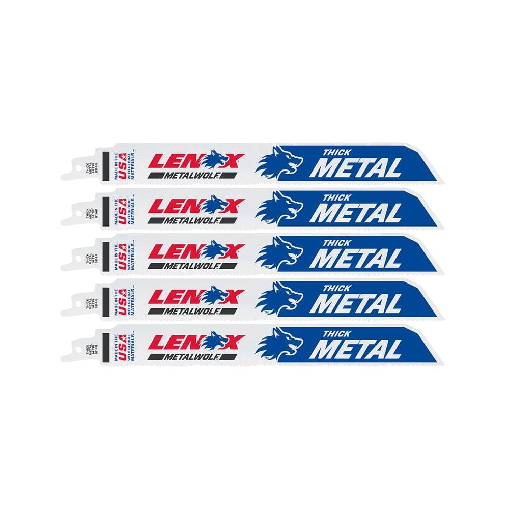 LENOX MetalWolf Wave Edge Reciprocating Saw Blade 229 x 25 x 1.1mm 14 TPI (Pack 5)