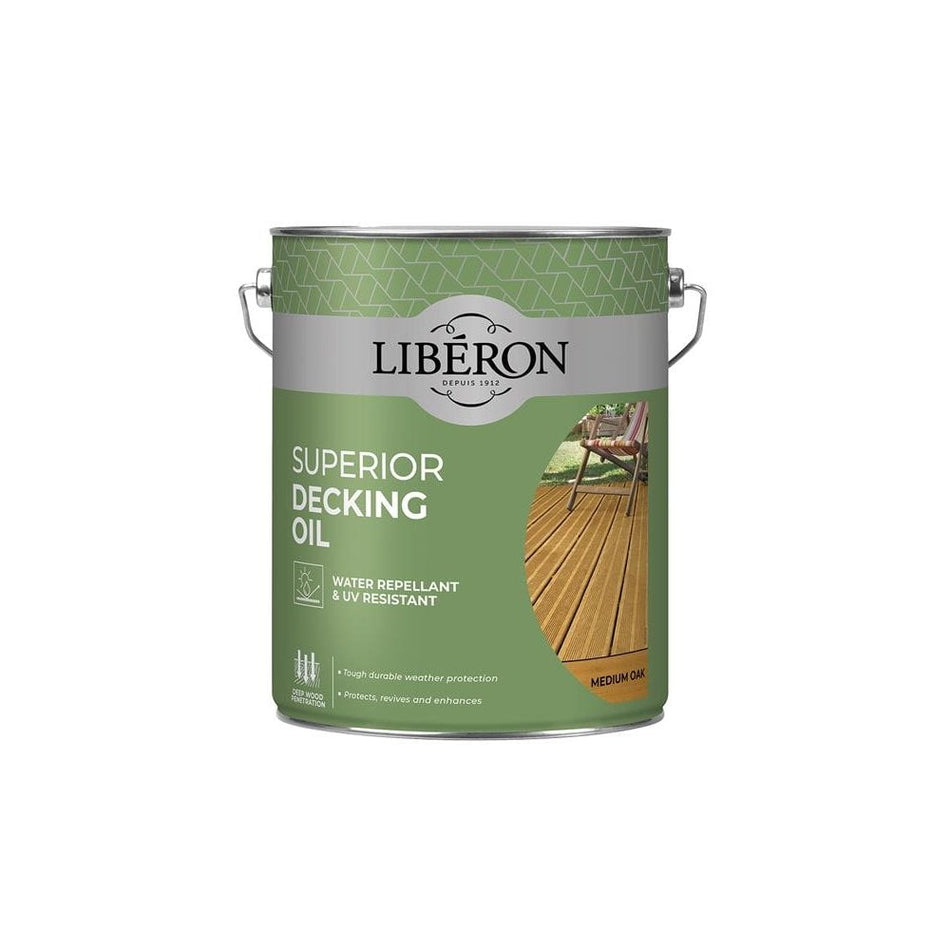Liberon Superior Decking Oil Medium Oak 5 litre