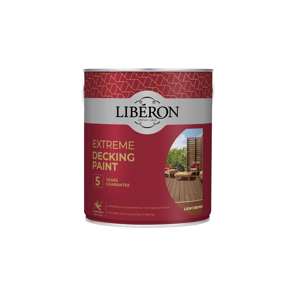 Liberon Extreme Decking Paint Light Brown 2.5 litre