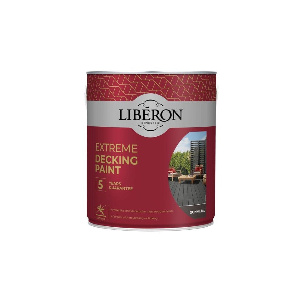 Liberon Extreme Decking Paint Gun Metal 2.5 litre