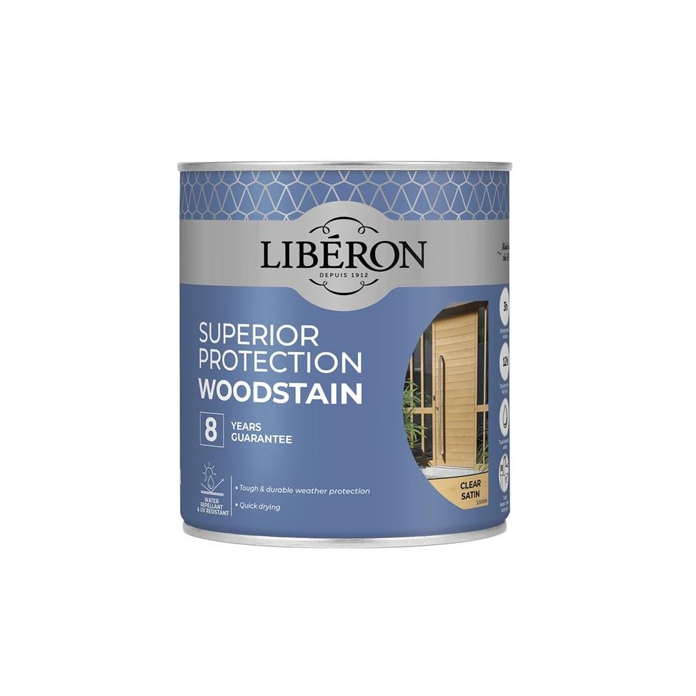 Liberon Superior Protection 8 Year Woodstain Clear Satin 750ml