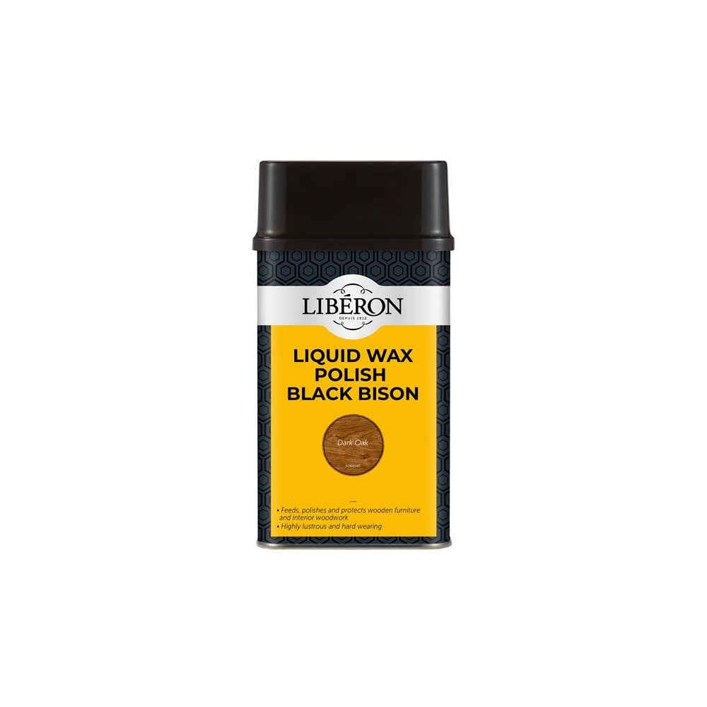 Liberon Liquid Wax Polish Black Bison Dark Oak 500ml