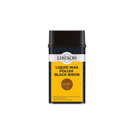 Liberon Liquid Wax Polish Black Bison Dark Oak 500ml