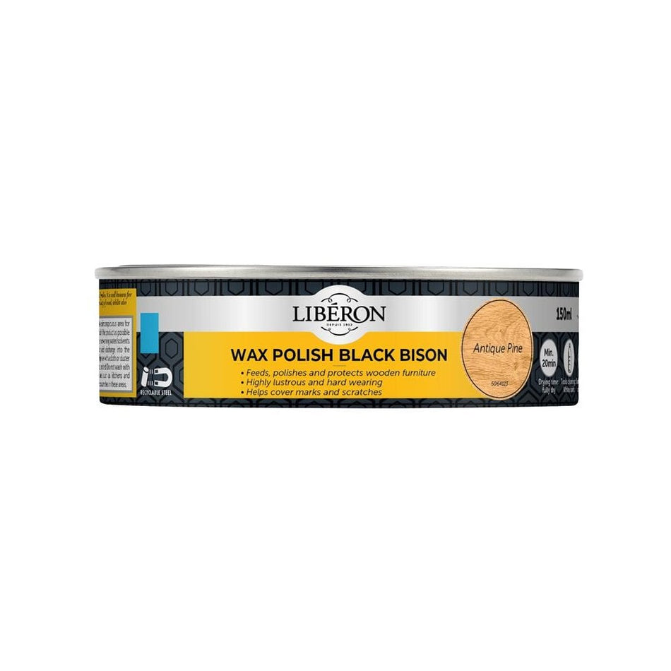 Liberon Black Bison Wax Paste Antique Pine 150ml