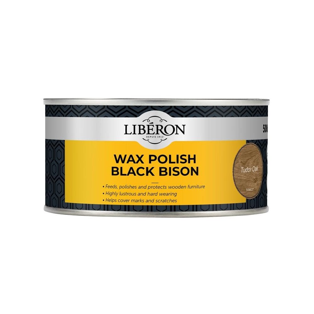 Liberon Black Bison Wax Paste Tudor Oak 500ml