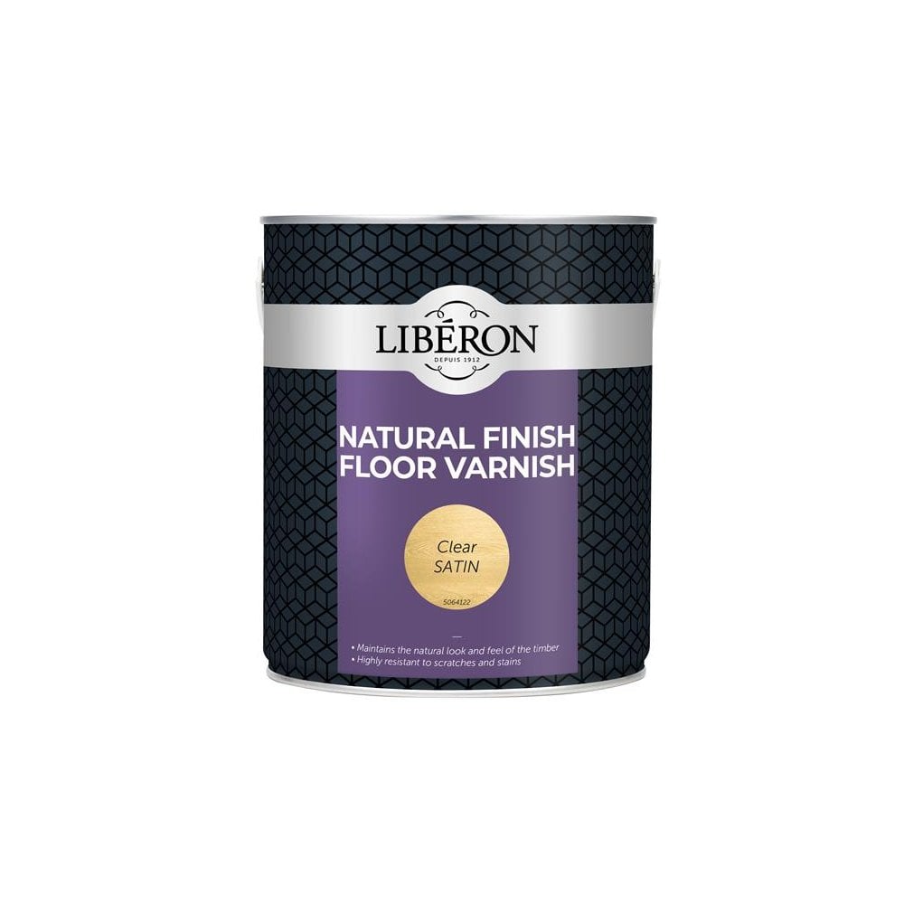 Liberon Natural Finish Floor Varnish Clear Satin 2.5 litre