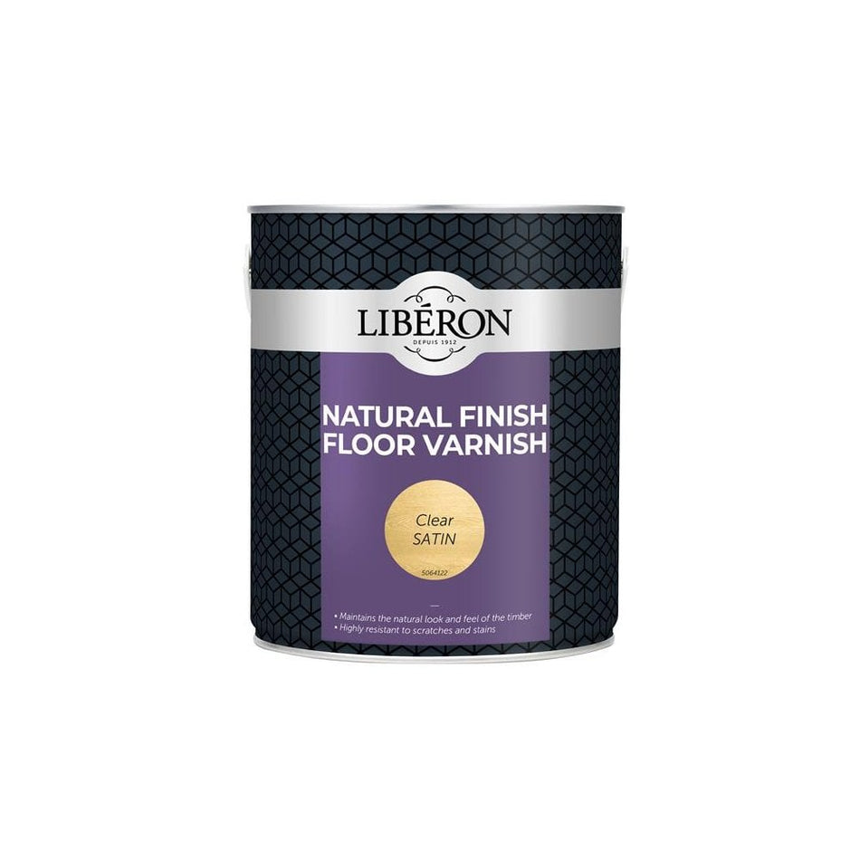 Liberon Natural Finish Floor Varnish Clear Satin 2.5 litre