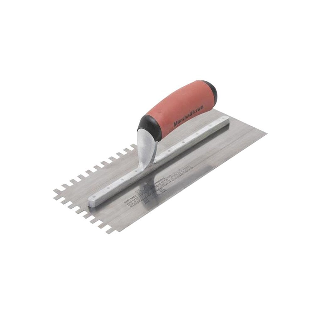 Marshalltown 6mm Stainless Steel Square Notched Trowel DuraSoft® Handle