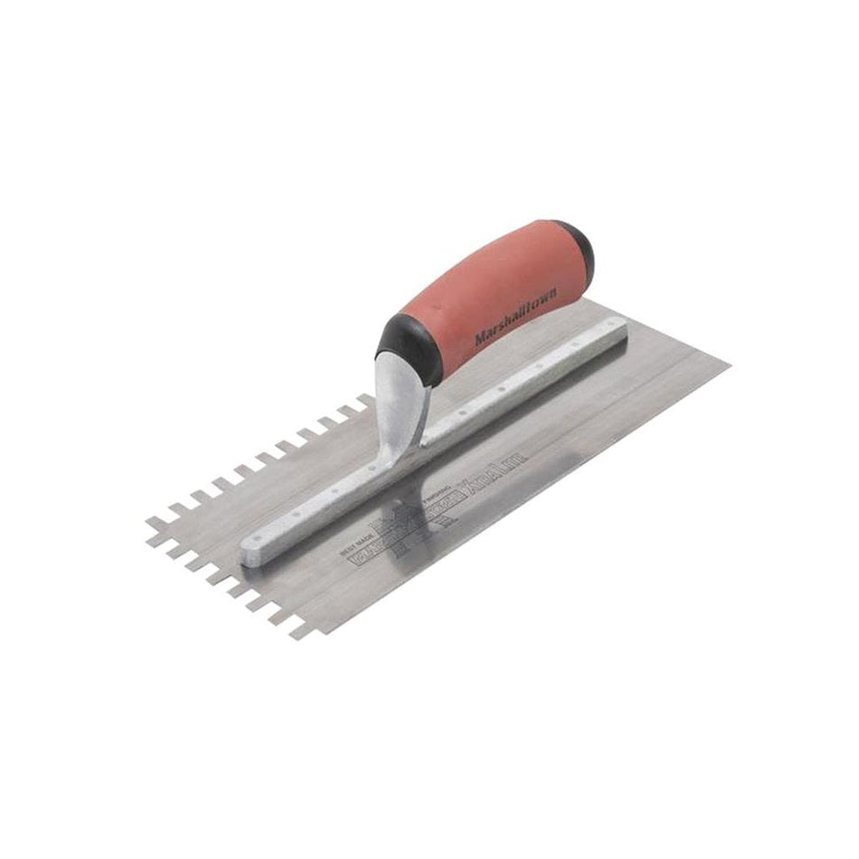 Marshalltown 6mm Stainless Steel Square Notched Trowel DuraSoft® Handle