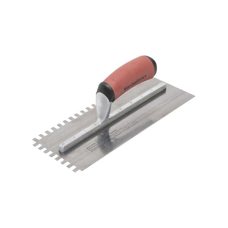 Marshalltown 10mm Stainless Steel Square Notched Trowel DuraSoft® Handle