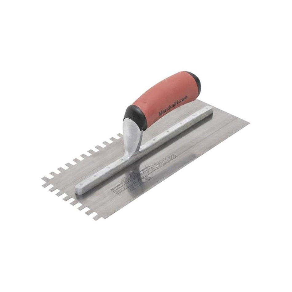 Marshalltown 10mm Stainless Steel Square Notched Trowel DuraSoft® Handle