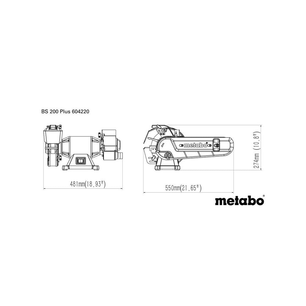 Metabo BS 200 Plus Combo Bench Grinder 600W 240V