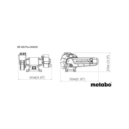 Metabo BS 200 Plus Combo Bench Grinder 600W 240V