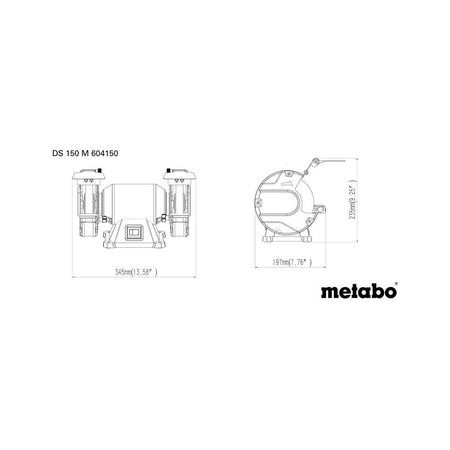Metabo DS 150 M Bench Grinder 370W 240V