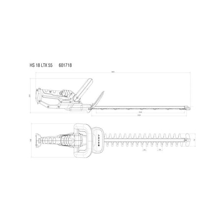 Metabo HS 18 LTX 55 Hedge Trimmer 18V Bare Unit