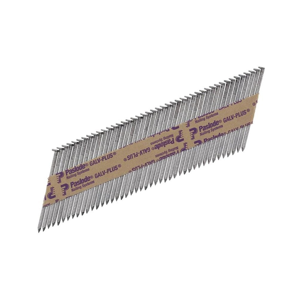 Paslode 2.8 x 63mm 350 Ring Nails Galvanised Finish Box of 3300 + 3 Fuel Cells