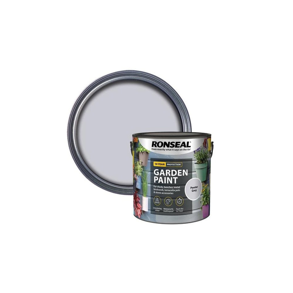Ronseal Garden Paint Pewter Grey 2.5 litre