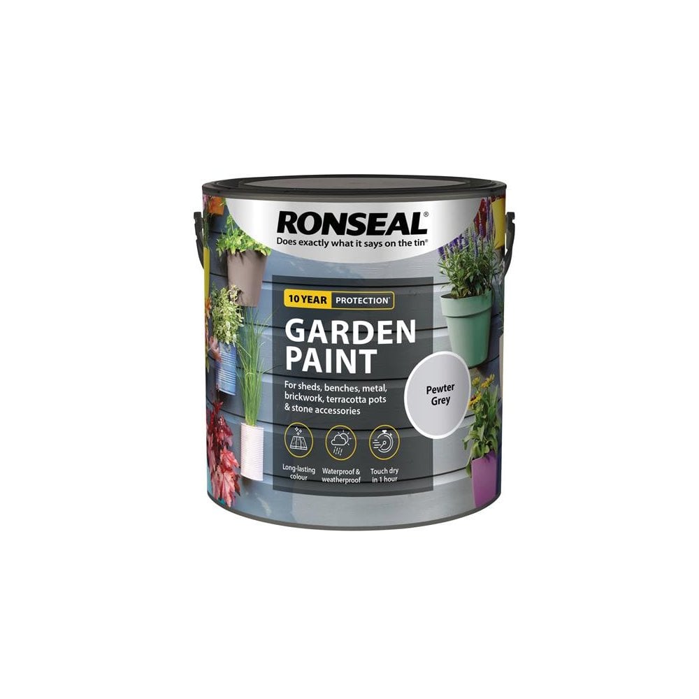 Ronseal Garden Paint Pewter Grey 2.5 litre