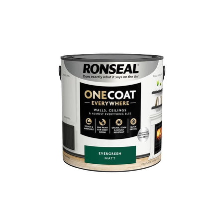 Ronseal One Coat Everywhere Interior Paint Evergreen Matt 2.5 litre