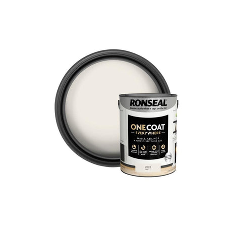Ronseal One Coat Everywhere Interior Paint Linen Matt 5 litre