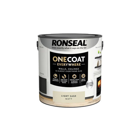 Ronseal One Coat Everywhere Interior Paint Light Sage Matt 2.5 litre