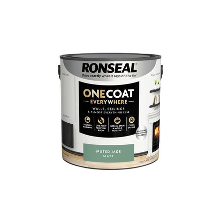 Ronseal One Coat Everywhere Interior Paint Muted Jade Matt 2.5 litre