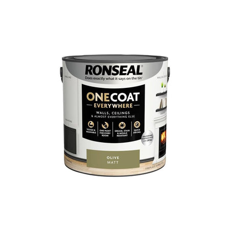 Ronseal One Coat Everywhere Interior Paint Olive Matt 2.5 litre