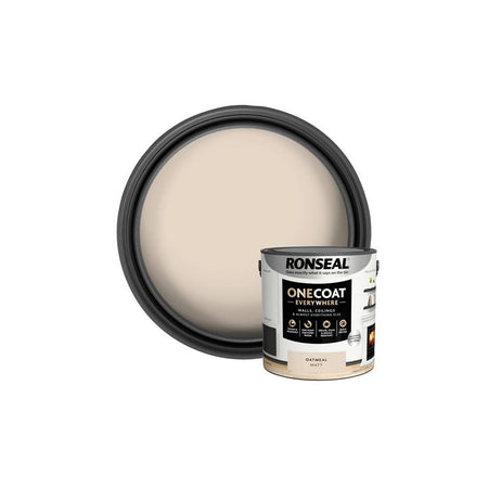 Ronseal One Coat Everywhere Interior Paint Oatmeal Matt 2.5 litre