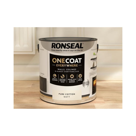 Ronseal One Coat Everywhere Interior Pure Cotton Matt 2.5 litre