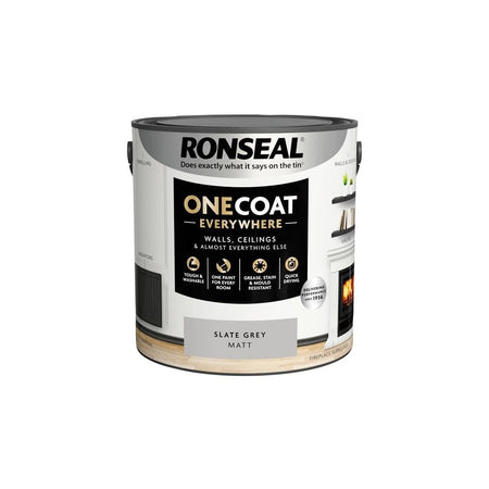 Ronseal One Coat Everywhere Interior Slate Grey Matt 2.5 litre
