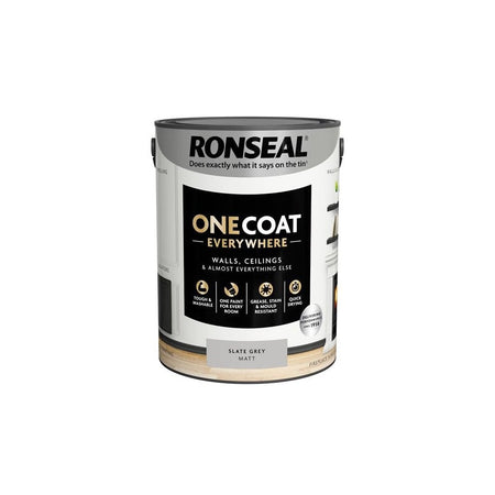 Ronseal One Coat Everywhere Interior Slate Grey Matt 5 litre