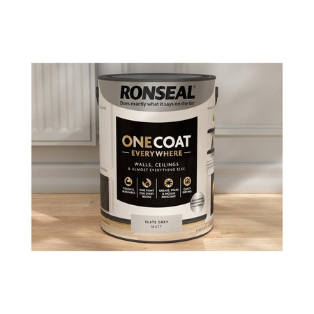 Ronseal One Coat Everywhere Interior Slate Grey Matt 5 litre
