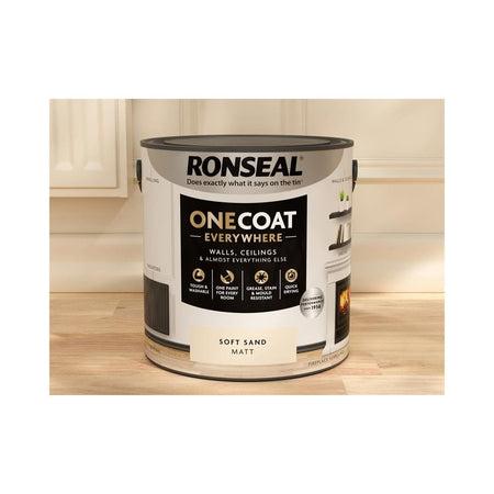 Ronseal One Coat Everywhere Interior Soft Sand Matt 2.5 litre