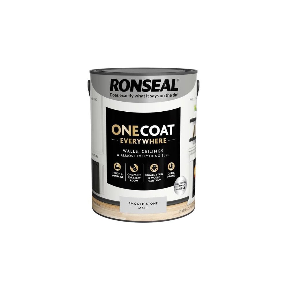 Ronseal One Coat Everywhere Interior Smooth Stone Matt 5 litre